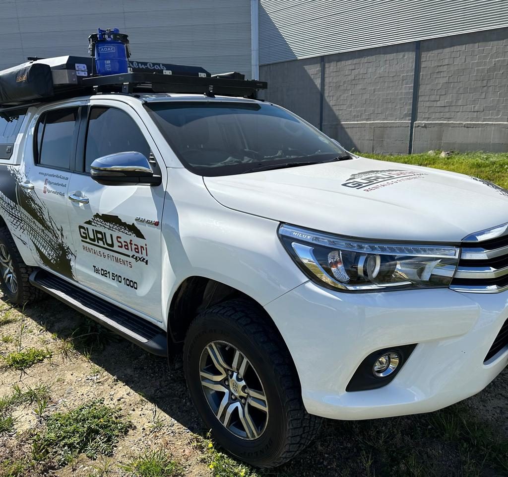 toyota hilux with rooftop tent 4x4 hire cape town