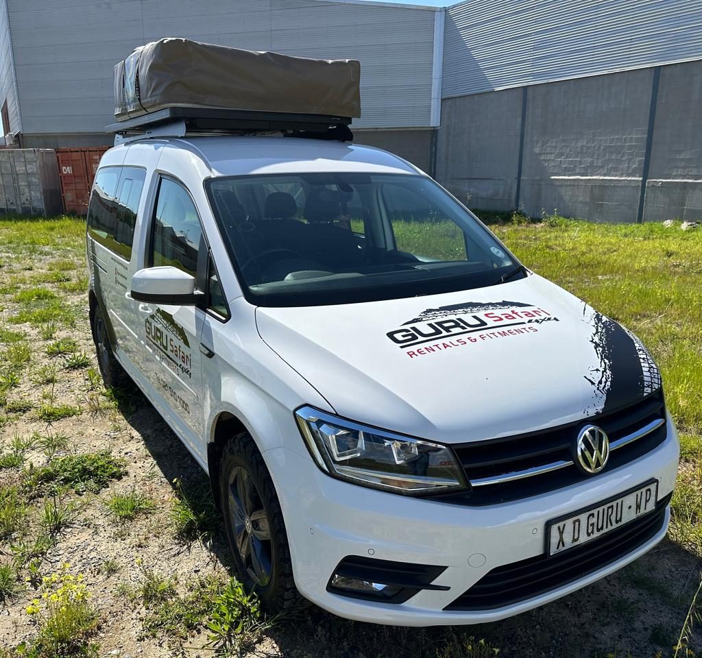 vw caddy rooftop tent 4x2 hire cape town